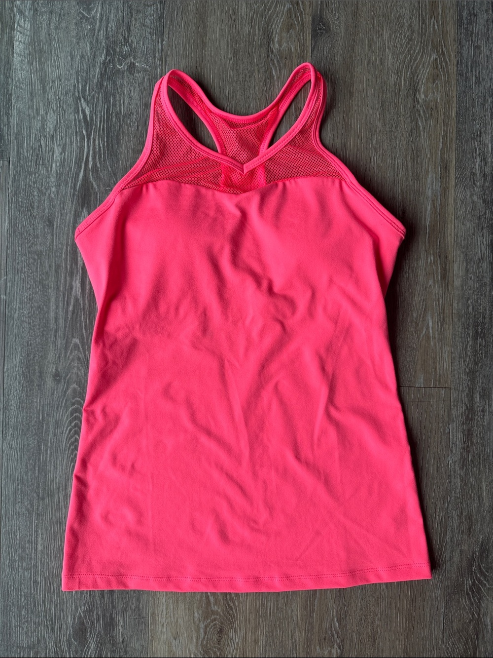 KIAVA Hot Pink Mesh Yoke Racerback Tank Top